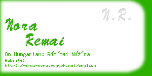 nora remai business card